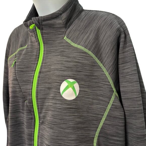 North End Sport Ladies Xbox Gray Green Track Athletic Full Zip Jacket Size XL - Picture 7 of 10